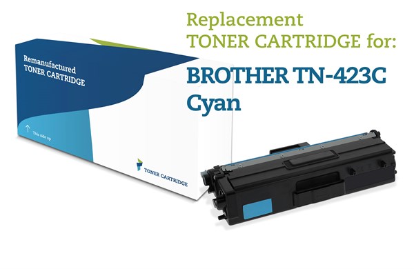 Cyan lasertoner TN423C - Brother - 4.000 sider.